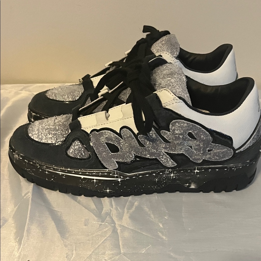 Black and Gray P448 Sneakers with Unique Design NWT